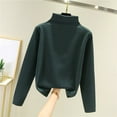 thumbnail image 2 of WTOBBY Women's Warm Fleece Base Shirt with Seamless Design, Thick Inner Layer for Insulation, Half High Neck Long Sleeve Top, Perfect for Cold Weather and Layering,Dark Green 2XL, 2 of 4