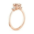 thumbnail image 3 of Biplut Egg Faux Morganite Rhinestone Inlaid Finger Ring Women Fashion Wedding Jewelry, 3 of 6