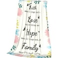thumbnail image 4 of Faith Hope Love Bible Verse Throw Blankets Travel Blanket Cozy Plush Keep Warm Throws Inspirational Christian Gift for Mom Women 60"X50", 4 of 6