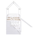 thumbnail image 4 of Twin Over Twin Bunk Bed with Drawers and Slide, House Bed with Slide,White(OLD SKU :LT000215AAK), 4 of 9