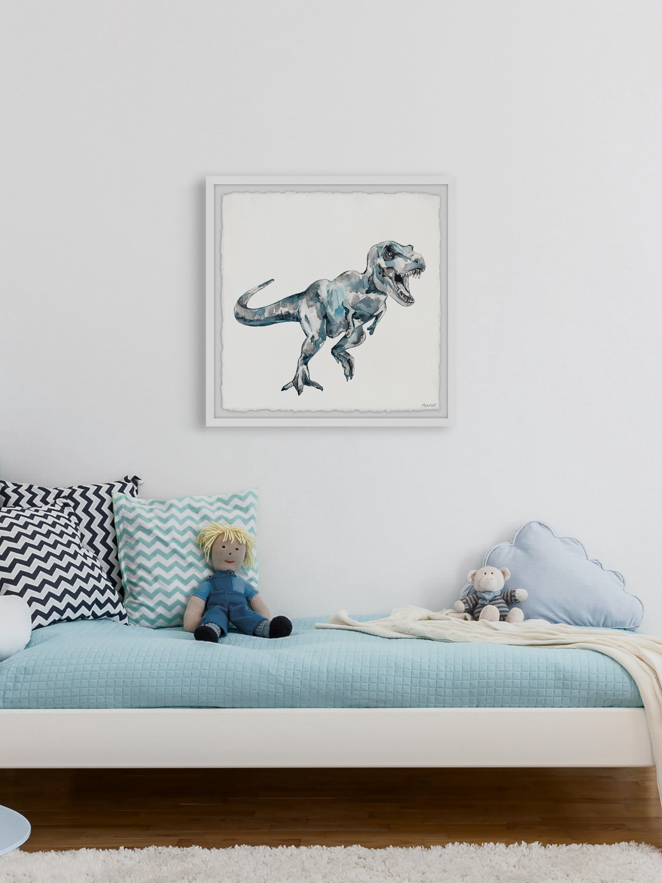 Marmont Hill T-Rex Printed Dinosaurs Framed Art Print, 18" x 18"