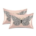 thumbnail image 2 of Iauyy 20x40in Silk-Smooth Satin Pillowcase, Gentle on Hair and Skin, Luxuriously Soft Pillowcase with Envelope Closure, Wrinkle Fade Butterflies Made Of Flowers, 2 of 6
