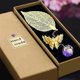 thumbnail image 3 of ZHAOCHENG Marcador de hojas de metal con colgante de mariposa 6D, un bonito regalo para lectoras, mujeres, niñas y maestras. Cumpleaños, 3 of 5