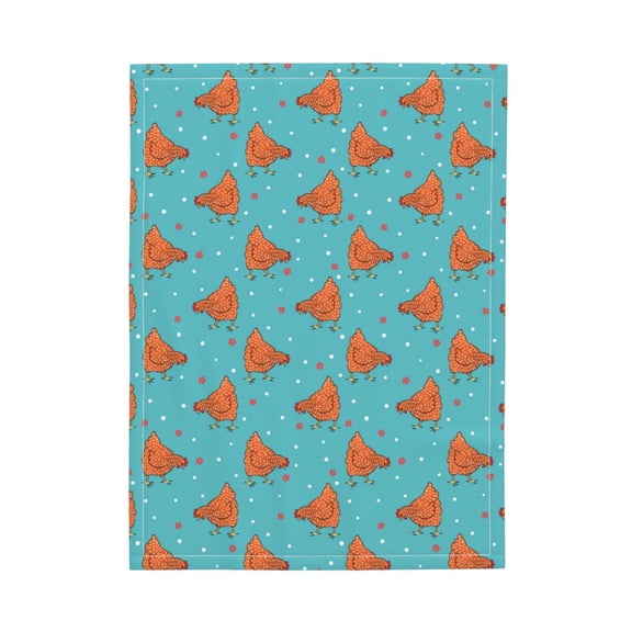 Picia Funny Chicken Pattern Baby Soft Dot Blanket with Silky Satin Backing Baby Gifts for Boys and Girls (30" x 40")