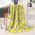 thumbnail image 2 of Yellow Lemon Fruit Slices White Pattern Blanket,Comfortable Soft Flannel Throw Blanket,All Season,Warm Lightweight Blankets for Sofa Bed Couch Living Room Chair,60"x80", 2 of 4