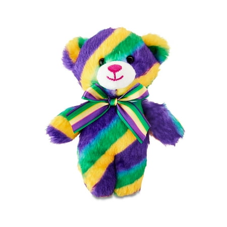 Way to Celebrate Mardi Gras Bulk Pack Bear Plush