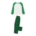 thumbnail image 6 of Family Matching Christmas Pajamas, StarLetter Print Long-Sleeved Tops + Plaid Pattern Trousers Sleepwear Outfits, 6 of 10