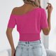 thumbnail image 5 of mfyjkho Tops Para Hacer Ejercicio Para Mujer, Blusa Informal De Manga Corta Con Cuello Redondo, Holgada Y Lisa, Para Mujer Tops Para Salir Para Mujer Xl, 5 of 8
