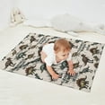 thumbnail image 2 of Beige Cartoon Dinosaurs Illustrations Pattern Blanket,Comfortable Soft Flannel Throw Blanket,All Season,Warm Lightweight Blankets for Sofa Bed Couch Living Room Chair,30"x40", 2 of 4