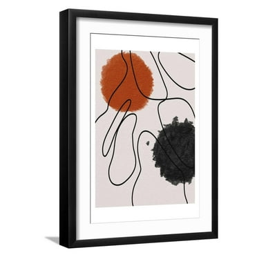 Art.com Scribble Dribble 1 Art Print by Marcus Prime, Black Frame Wall Art, 17" x 23"