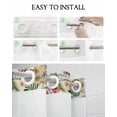 thumbnail image 5 of No Hook Shower Curtain with Snap-in Liner, Tropical Summer Waterproof Fabric Bathroom Curtains, Coastal Palm Leaf Flowers Starfish Bath Curtains & Mesh Top Window Stall 48"x72", 5 of 6