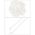 thumbnail image 3 of Cinturón de cuero PU con flores para mujer, cinturón delgado bohemio de cuerda floral, blanco, talla única, 3 of 6