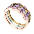 thumbnail image 2 of 0.3 ct Brilliant Round Cut Simulated Alexandrite 14k White/Rose/Yellow Gold Stackable Band SZ 5.75, 2 of 6