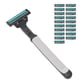 thumbnail image 2 of Maquinilla De Afeitar Para Hombres, Maquinilla De Afeitar De Seguridad Para Depilación De Barba De Acero Inoxidable Para Viajes Para Salón Para El Hogar, 2 of 8