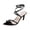 Black, variant on Strappy Heels for Women Square Open Toe Lace up Heeled Sandals Ankle Strap Stiletto High Heels for Party Prom Dating Wedding Silver 9