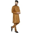 thumbnail image 2 of SKAVIJ Kurta Pajama Set for Men Indian Ethnic Wear Party Dress Brown XL, 2 of 6