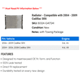 thumbnail image 2 of Radiator - Compatible with 2004 - 2009 Cadillac SRX 2005 2006 2007 2008, 2 of 2