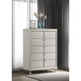 thumbnail image 2 of Olivia 5-drawer Bedroom Chest of Drawers Pearl White, 2 of 14