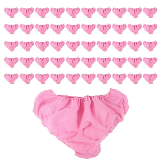 50x Bragas Desechables Con Cintura Elástica Suave Para Viajes De Spa Rosa Sunnimix Bragas desechables
