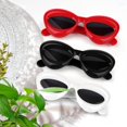 thumbnail image 3 of 3 piezas de gafas de sol de burbuja, gafas de sol infladas Ojo de gato Montura gruesa de gran tamaño Gafas de sol de color caramelo con labios divertidos para mujer Estilo vintage mod, 3 of 5