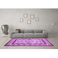 thumbnail image 3 of Ahgly Company Indoor Round Abstract Purple Contemporary Area Rugs, 5' Round, 3 of 4