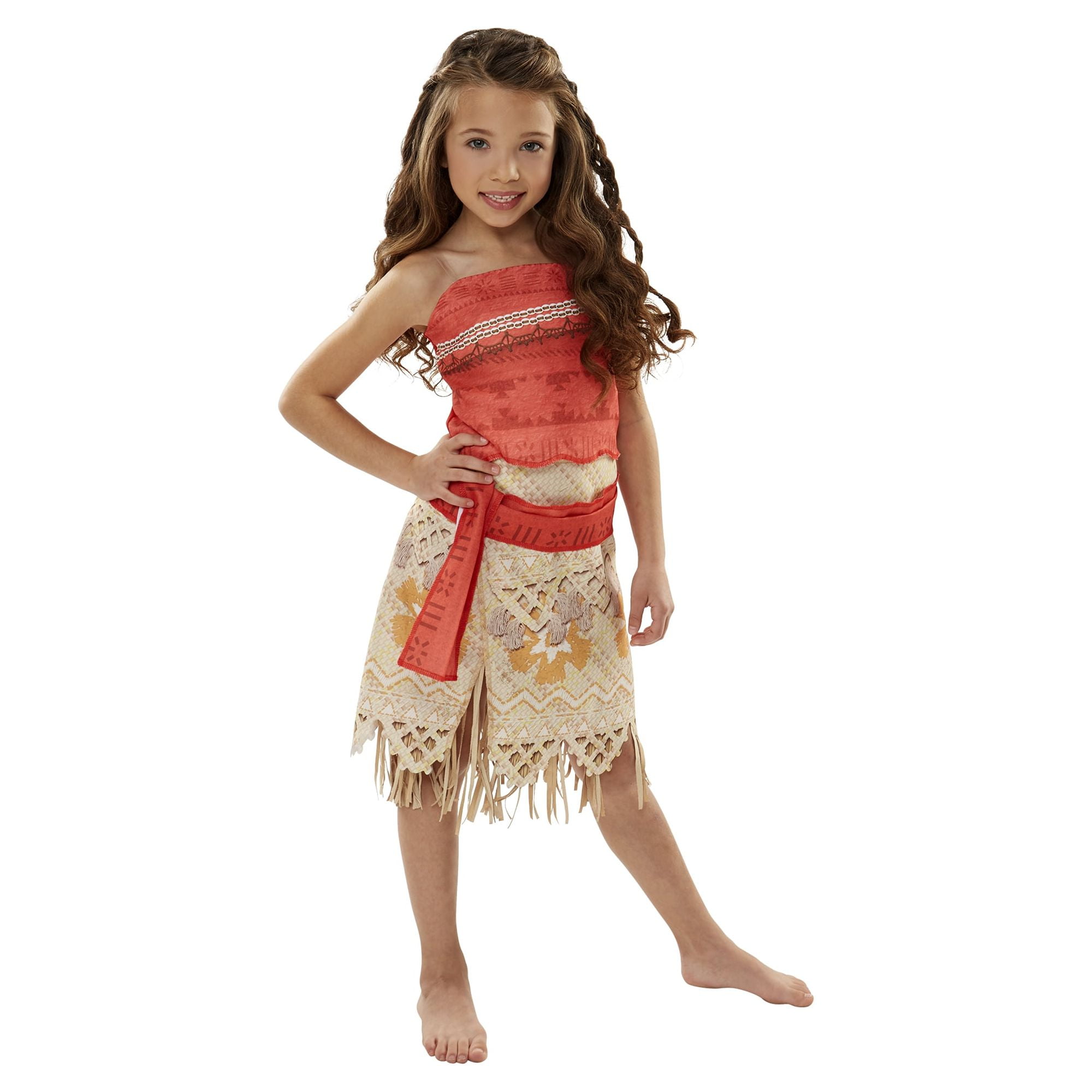 Disney Princess Moana Adventure Girl's Halloween Fancy-Dress Costume for  Girls Ages 4 to 6 