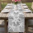 thumbnail image 6 of Table Runners 70 Inches Long Dress Scarves, Grey Starfish Farmhouse Coffee/Dining/Kitchen Table Decor, Holiday Table Runner, Coral Shell Ocean Vintage Coastal 13x70 Inch, 6 of 9