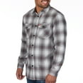 thumbnail image 3 of The American Outdoorsman Men's Long Sleeve Button Down Heavyweight Flannel Shirt (Grey, XXL), 3 of 5