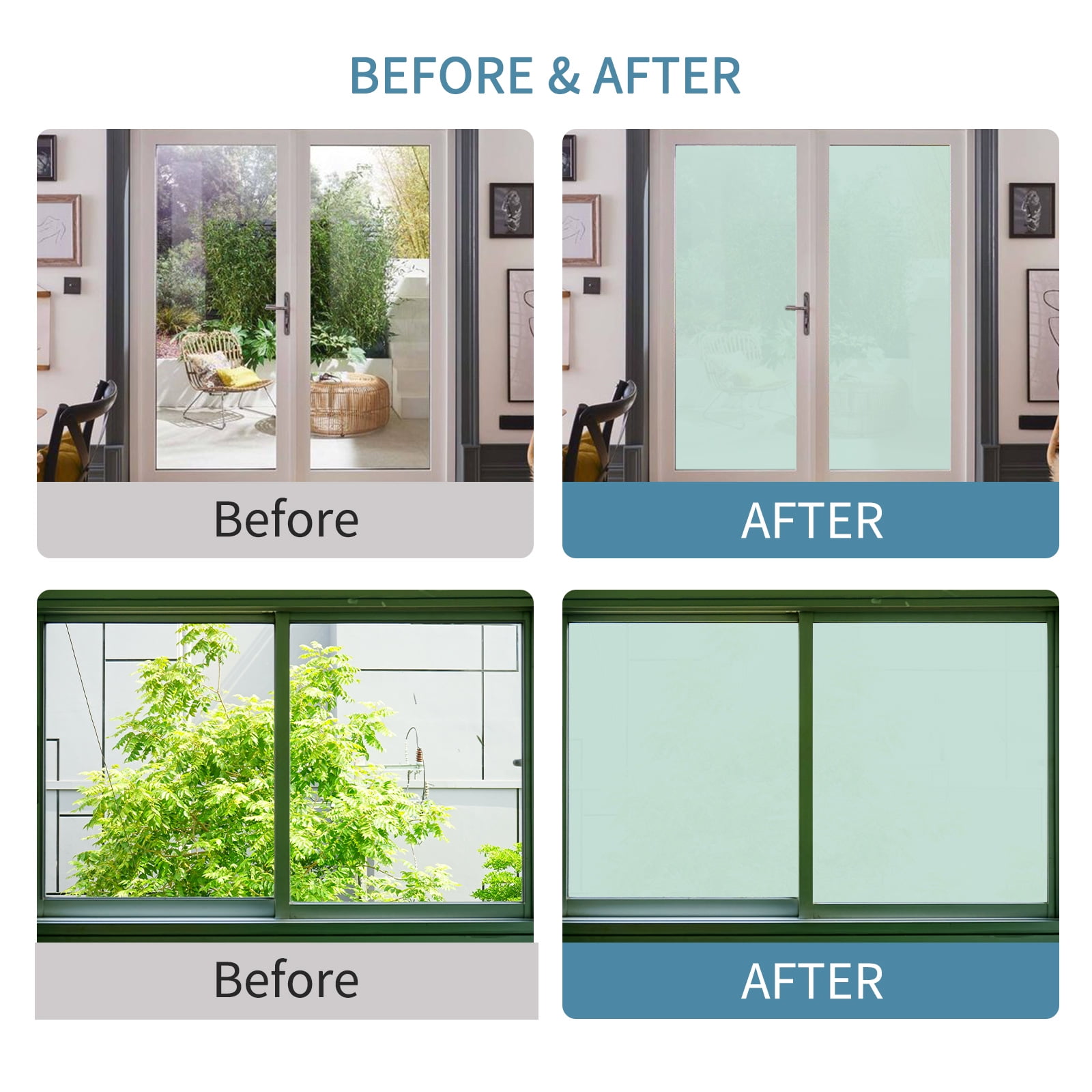 Frosted Glass Paint for Window - Window Privacy Paint, Waterproof & UV Resistant, Frosted Glass Spray, for Bathroom, Kitchen, Room, Sliding Door,8oz (with tools)