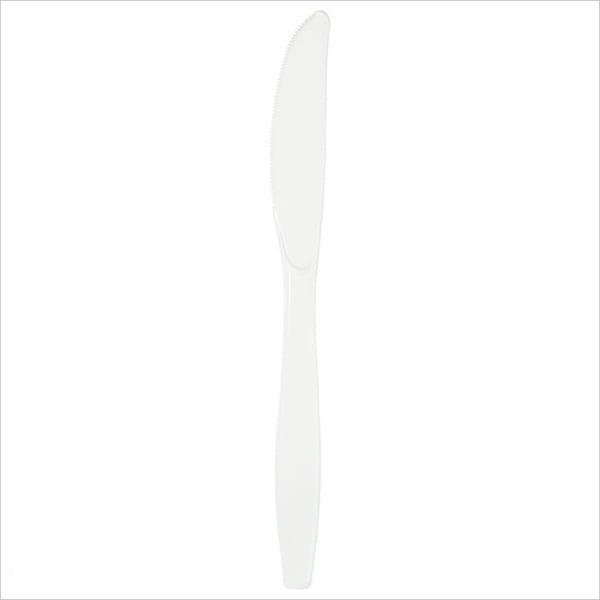 Premium Plastic Knives Bulk White,Pack of 50 