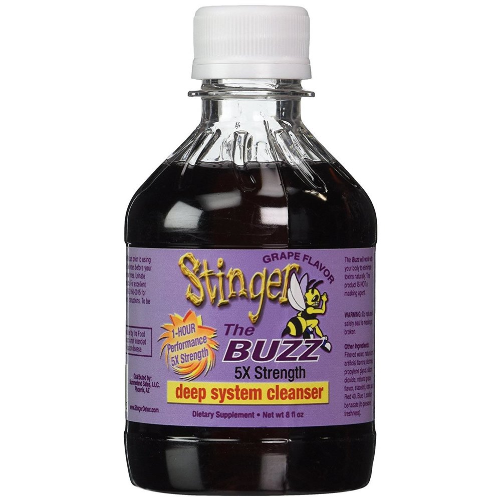 Stinger 1Hour Detox Liquid Drink 5x Strength Grape 8oz The Buzz