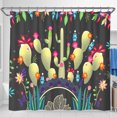 thumbnail image 1 of Vibrant Cactus Garden Shower Curtain - Whimsical Design with Colorful Flowers, 1 of 4
