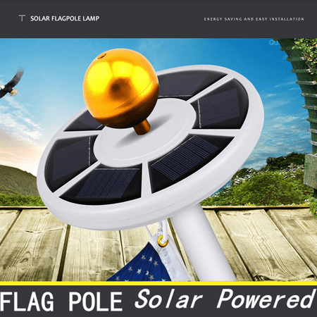 Waterproof 42 LED Solar Flagpole Light Solar Power Flag Pole Light, Energy Saving Long-lasting Night Light for Most 15 to 25 Ft Flag Pole