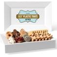 thumbnail image 1 of 9.5 Inch. White Rectangular Premium Plastic Plates - 40 Count Exquisite, 1 of 5