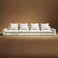 thumbnail image 1 of CHOK 2024 Cloud Puff Sofa Modern Modular Sectional Sofa 4 Seats  Cushion Covers Removable  High Density Memory Foam  White, 1 of 7