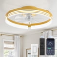 thumbnail image 1 of Ventilador de Techo ZMISHIBO 20" LED Dorado 6 Velocidades con Control Remoto 120V, 1 of 7