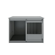 New Age Pet ECOFLEX® Barn Door Dog Crate & End Table, Indoor Furniture Style Kennel