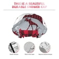 thumbnail image 5 of Kdxio Buffalo Plaid Forest Print Shower Cap for Women,Elastic and Reusable,Double Waterproof Layers Bathing Hat, 5 of 9