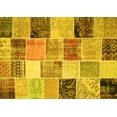 thumbnail image 1 of Ahgly Company Indoor Rectangle Patchwork Yellow Transitional Area Rugs, 3' x 5', 1 of 4