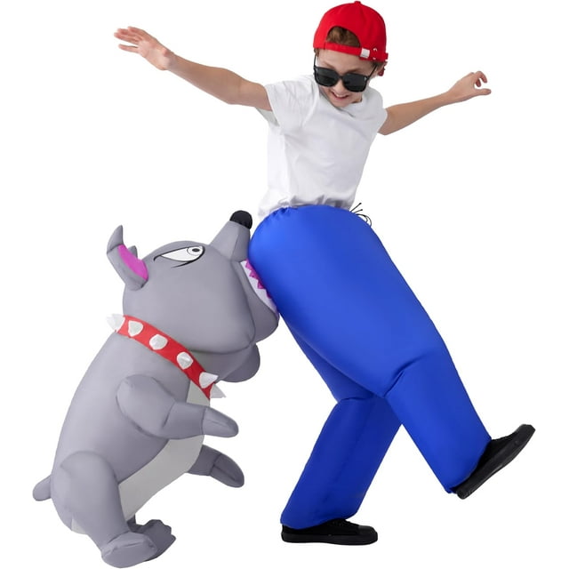 Kids Halloween Inflatable Costumes, Biting By a Dog Inflatable Blow-up Costume Halloween Themed Party