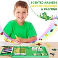 thumbnail image 3 of JYPS Fruit Scented Markers Set 57Pcs with Glitter Dinosaur Pencil Case & Stationery, Art Supplies, Art Coloring Kits Box,Gifts Toy,Gel Pen,Pencil&Crayon Drawing Stuff, 3 of 6