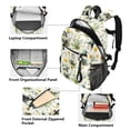 thumbnail image 5 of JIALIOU 14" Laptop Backpack Waterproof Airline Approved Stylish Casual Daypack for Travel Business College Work, Watercolor Gnomes in Clover Fields, 5 of 8