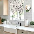 thumbnail image 5 of Green Grey Botanical Balloon Curtains for Bedroom/Front Door/Bathroom, Rustic Country Spring Floral Summer Leaf Tie Up Curtains 63 Inch Length Kitchen Curtains Shades for Windows 46"x63", 5 of 8