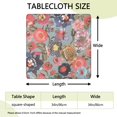 thumbnail image 2 of Pioneer Flower Floral Print Pattern Square Fitted Tablecloth with Elastic Edge,Square Table Cover,Washable Elastic Table Cover for Home Kitchen Party Decor 34"x34", 2 of 6