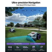 ANTHBOT M5 Wire-Free Robotic Lawn Mower with Blades 1/8 Acre, RTK Dual Vision 4G App Control, 45% Slope