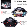 thumbnail image 5 of HAWEE Expandable Duffel Bag for Women with Trolley Sleeve and Wet Pocket Water Repellent Weekender Travel Tote Large Capacity Carry On Overnight Luggage for Gym/ Trip/ Camping/ Beach, Flamingo Stripe, 5 of 7