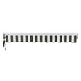 thumbnail image 5 of Awntech 24 Ft Destin Left Motorized Heavy Duty Patio Retractable Awning with Protective Hood (288in x 10.38in x 120in), Black/White Stripe, 5 of 8
