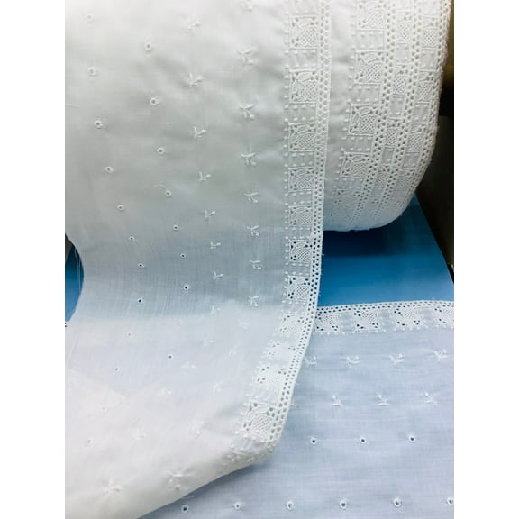 White 6-1/2" Geometric Pinhole Eyelet