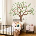 thumbnail image 2 of Large Tree Branch Hanging Vine Wall Stickers Green Leaf Flower Birds Peel and Stick Wall Art Decals for Living Room Bedroom TV Wall, 2 of 5