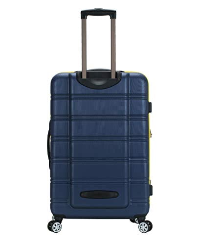 Rockland Adult 1-Piece Solid Print Hardside Checked Luggage, Blue